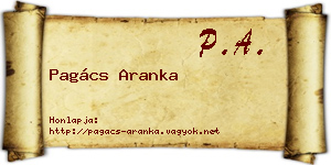 Pagács Aranka névjegykártya